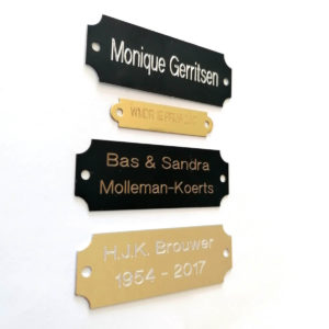 Metalen deurplaatje kopen