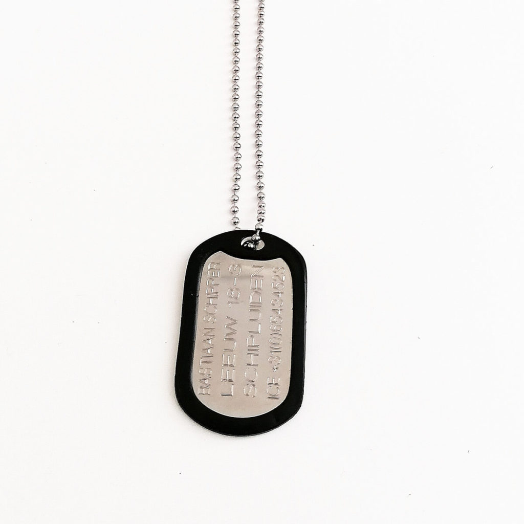 Identiteitsplaatje/ketting met naam