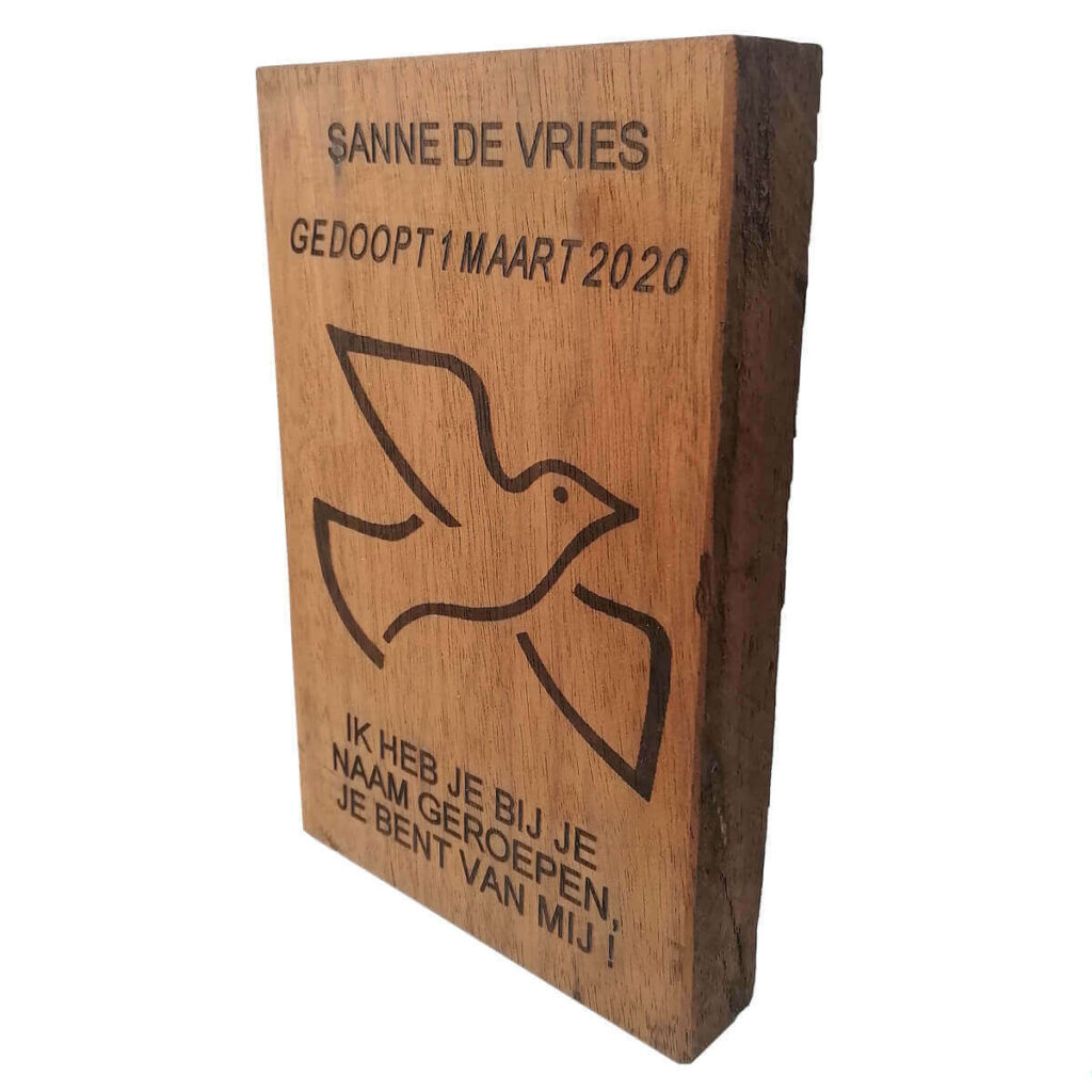 Doopdord met naam/datum