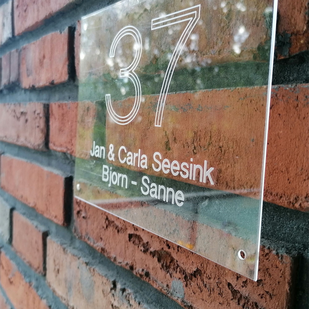 Plexi-glas voordeur plaat(je)