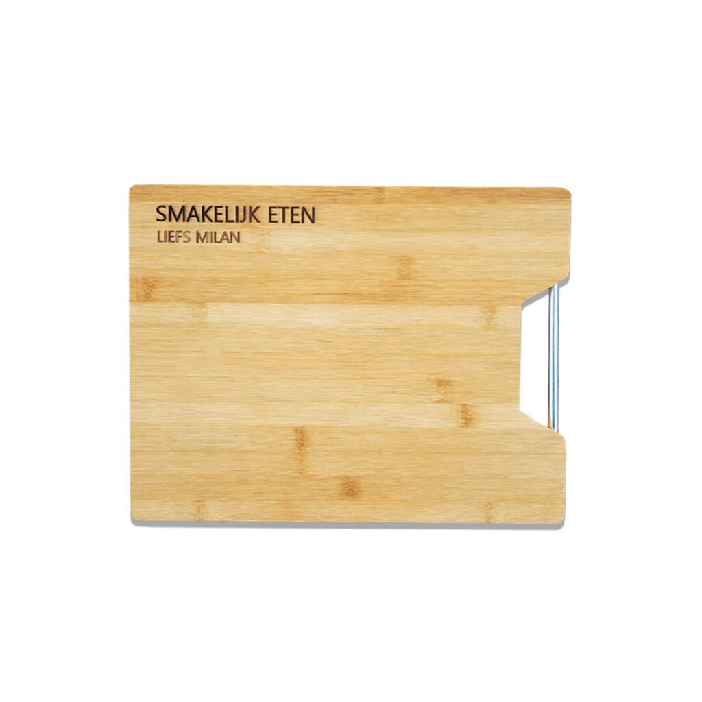 Bamboe houten tapasplank met personalisatie